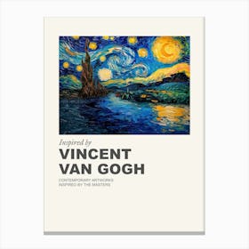 Museum Poster Inspired By Vincent Van Gogh 3 Canvas Print