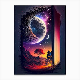 magical open book Canvas Print