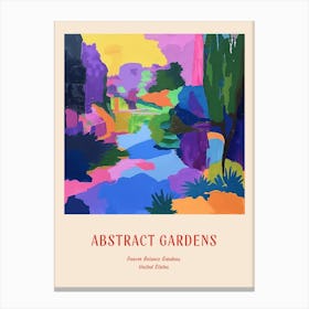 Colourful Gardens Denver Botanic Gardens Usa 1 Red Poster Canvas Print