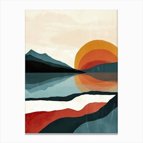 Sunset , Minimalism 1 Canvas Print