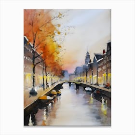 Amsterdam At Dusk 6 Canvas Print