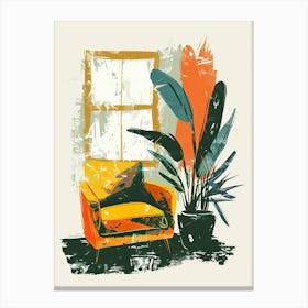 Pastel Mirage Mid Century Style Canvas Print