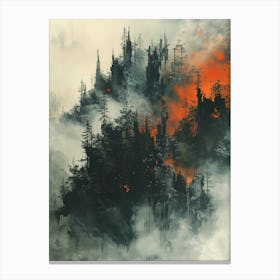 Forest Of Fire Canvas Print