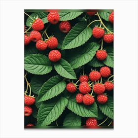 Berries and Leaves Canvas Print