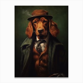Gangster Dog Irish Setter 3 Canvas Print