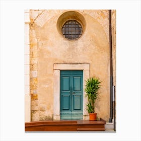 Turquoise Italian Door Canvas Print