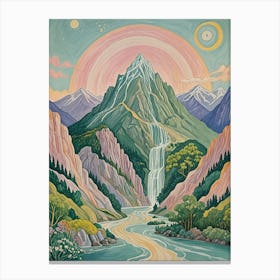 Mountain Waterfall Canvas Print