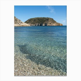 Beach and island on the Mediterranean coast Canvas Print