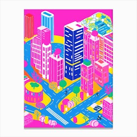 New York City Colourful View 7 Canvas Print