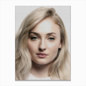 Sophie Turner In Style Dots Canvas Print