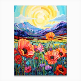 Poppies In The Sun Canvas Print