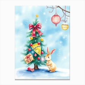 Christmas Bunny 8 Canvas Print