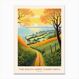 The South West Coast Path England 1 Hike Poster Canvas Print