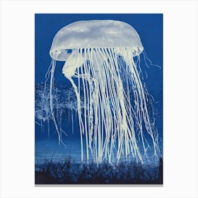 Comb Jellyfish Linoprint 2 Canvas Print