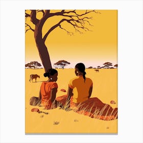 Zimbabwe 1 Travel Illustration Canvas Print