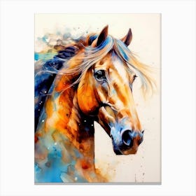 Horse Watercolor Painting animal 1 Canvas Print
