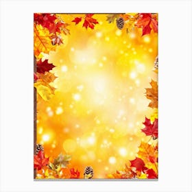 Autumn Leaves Glowing With Bright Yellows Fiery Oranges And Deep Reds Encased Within A Whimsical Canvas Print