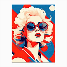 Beyond Borders: Pop Art Celebrations of USA Women Canvas Print