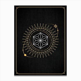 Saturn — 🃏 Tarot Card deck, Tarot geometric Canvas Print