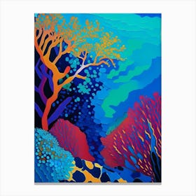 The Great Barrier Reef Australia Colourful Painting Tropical Destination Canvas Print