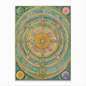 Wheel Of Fortune Tarot Card no2 Canvas Print