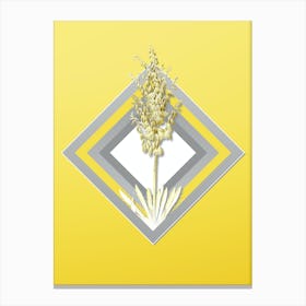 Botanical Adam's Needle in Gray and Yellow Gradient n.036 Canvas Print