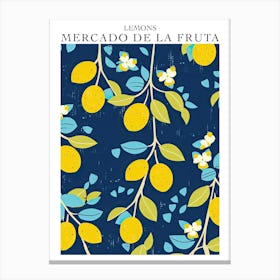 Mercado De La Fruta Lemons Illustration 2 Poster Canvas Print