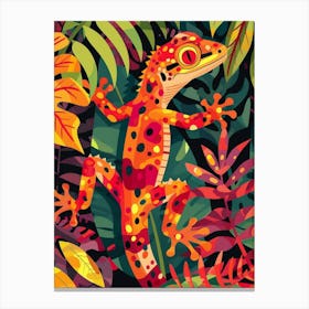 Satanic Leaf Tailed Gecko Abstract Modern Illustration 3 Canvas Print