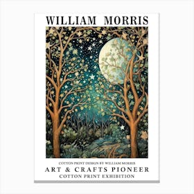 William Morris Print Moon Night Canvas Print