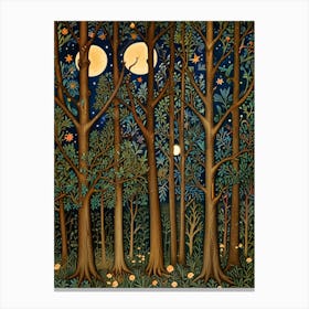 William Morris Moonlight In The Forest 24 Canvas Print