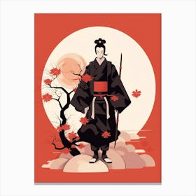 Japanese Samurai Illustration 22 Canvas Print