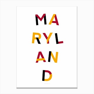 Maryland State Flag Colours Canvas Print