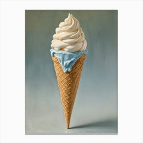 Bubblegum Ice Cream Cone Canvas Print