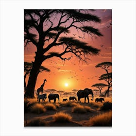 Wild Safari Africa Canvas Print