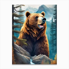 Bear In The Forest 1 Canvas Print