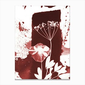 Abstract Red Flowers Canvas Print