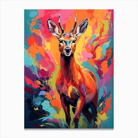 Vivid Roe Deer Canvas Print