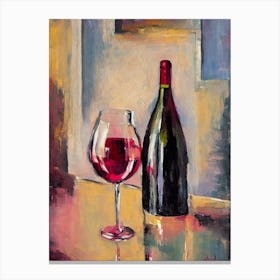 Pinot Noir Rosé Oil Painting Cocktail Poster Canvas Print
