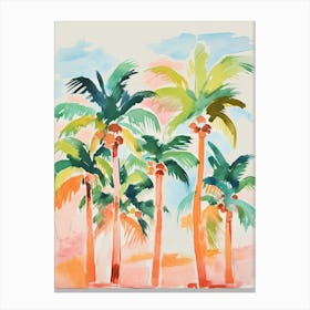 Watercolor Palms 2 Canvas Print
