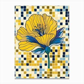 Mosaic Flower 1 Canvas Print