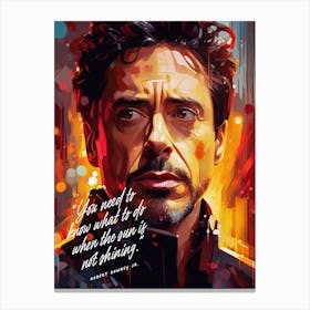 Robert Downey Jr. Art Quote Canvas Print