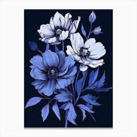 Blue Anemones Canvas Print