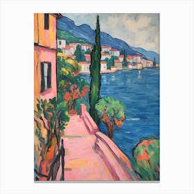 Lake Como Italy 2 Fauvist Painting Canvas Print