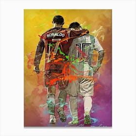 Messi And Ronaldo 1 Canvas Print