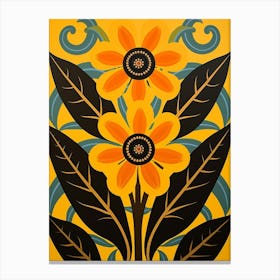 Flower Motif Painting Black Eyed Susan 1 Canvas Print