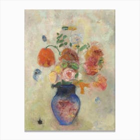 Large Vase With Flowers (1912, Odilon Redon Canvas Print