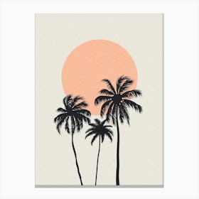 Minimalist Palm Tree Print Canvas Print