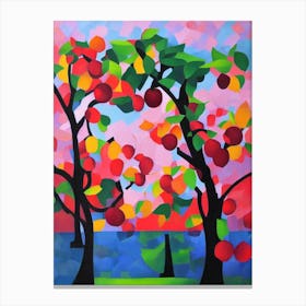 Cherry Tree Cubist Canvas Print