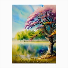 Tree In The Water 4 Canvas Print