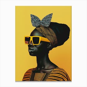 African Woman In Sunglasses Canvas Print